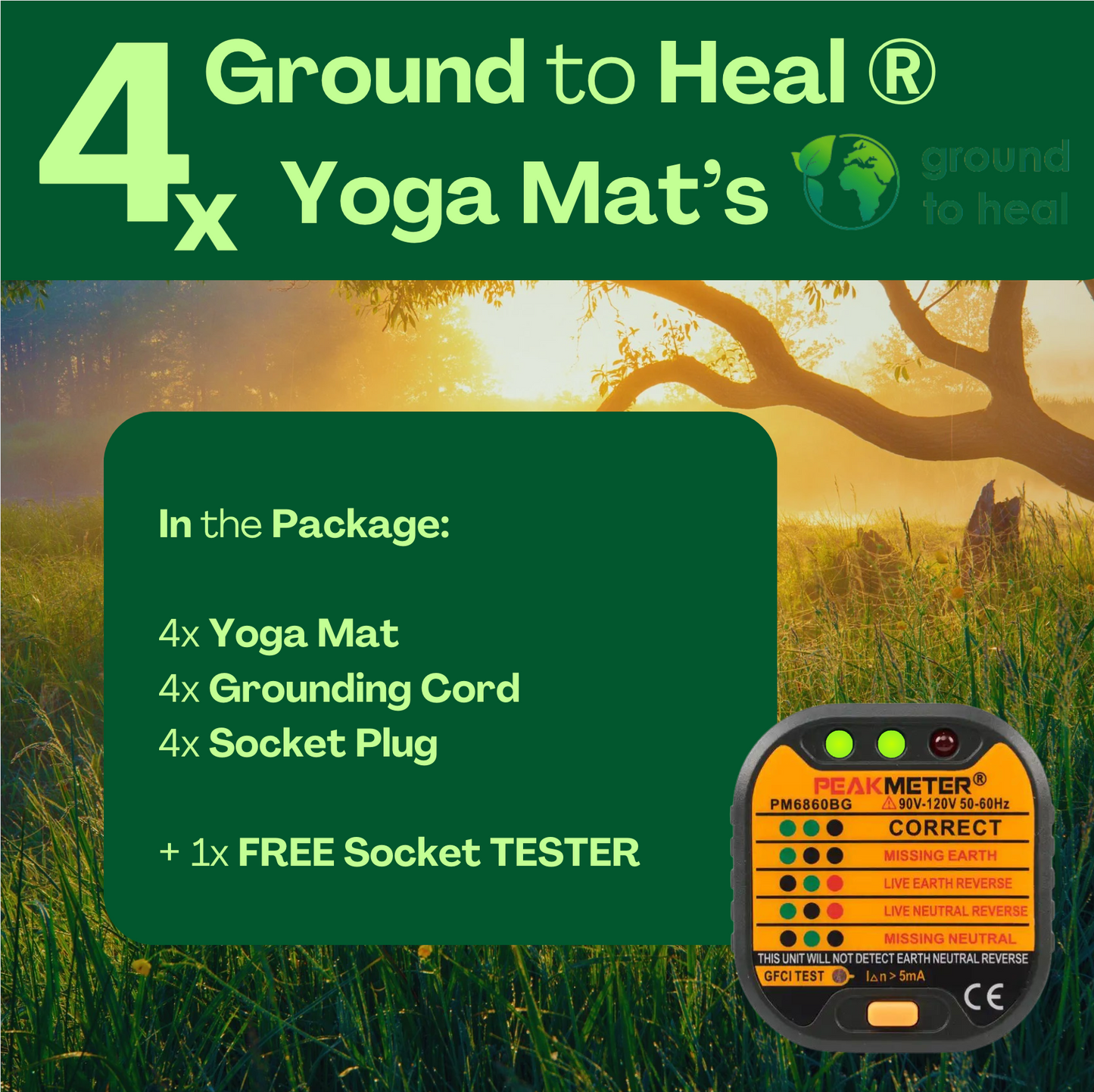 4x Ground to Heal® Yogamat