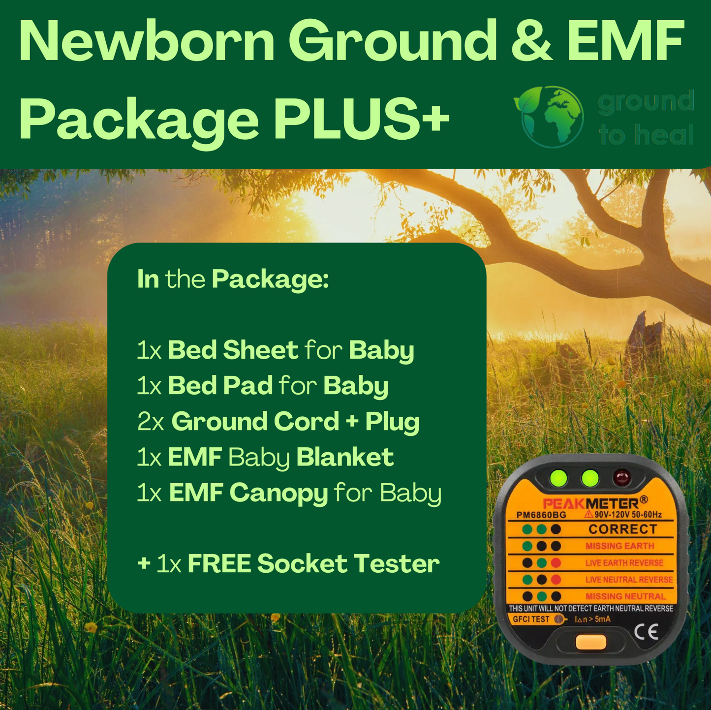 Ground to Heal® Newborn Ground & EMF-Bescherming PLUS+