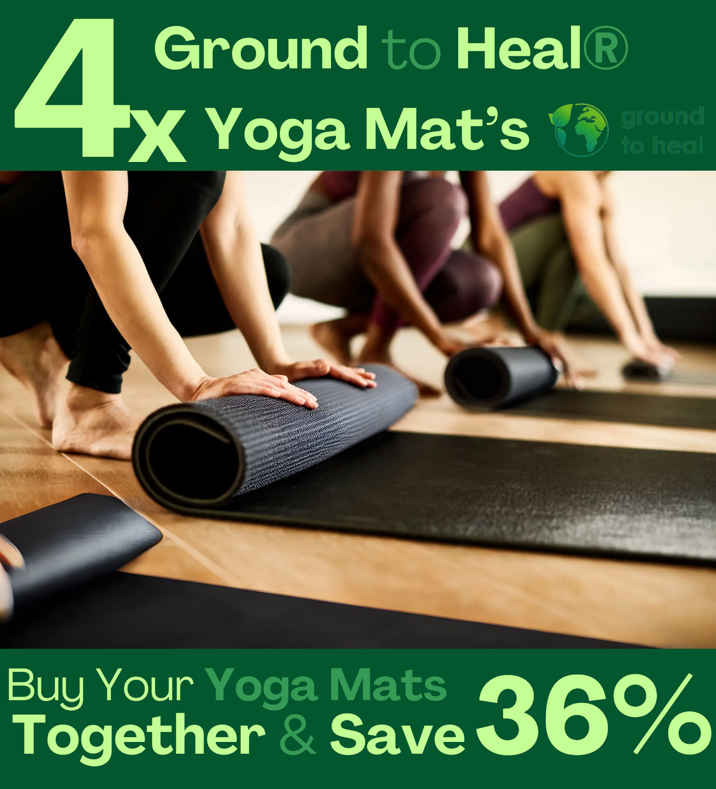 4x Ground to Heal® Yogamat