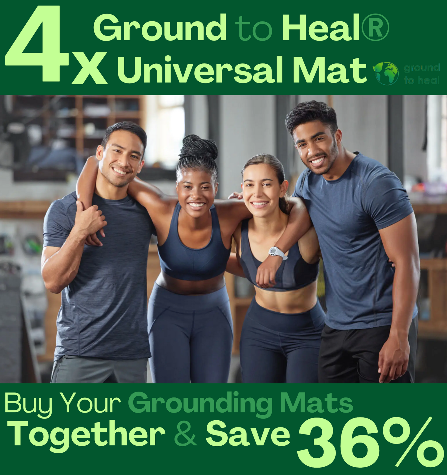 4x Ground to Heal® Universele Mat